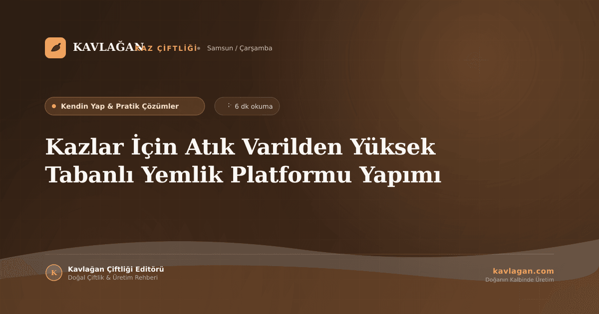 Kazlar İçin Atık Varilden Yüksek Tabanlı Yemlik Platformu Yapımı