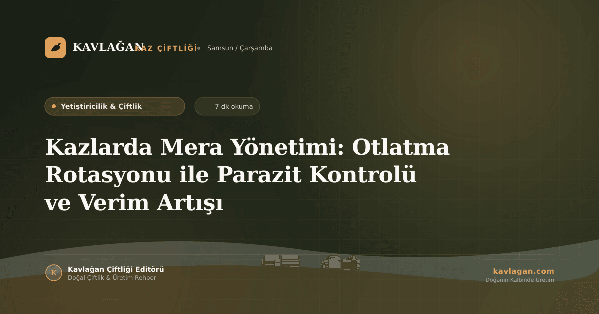 Kazlarda Mera Yönetimi: Otlatma Rotasyonu ile Parazit Kontrolü ve Verim Artışı