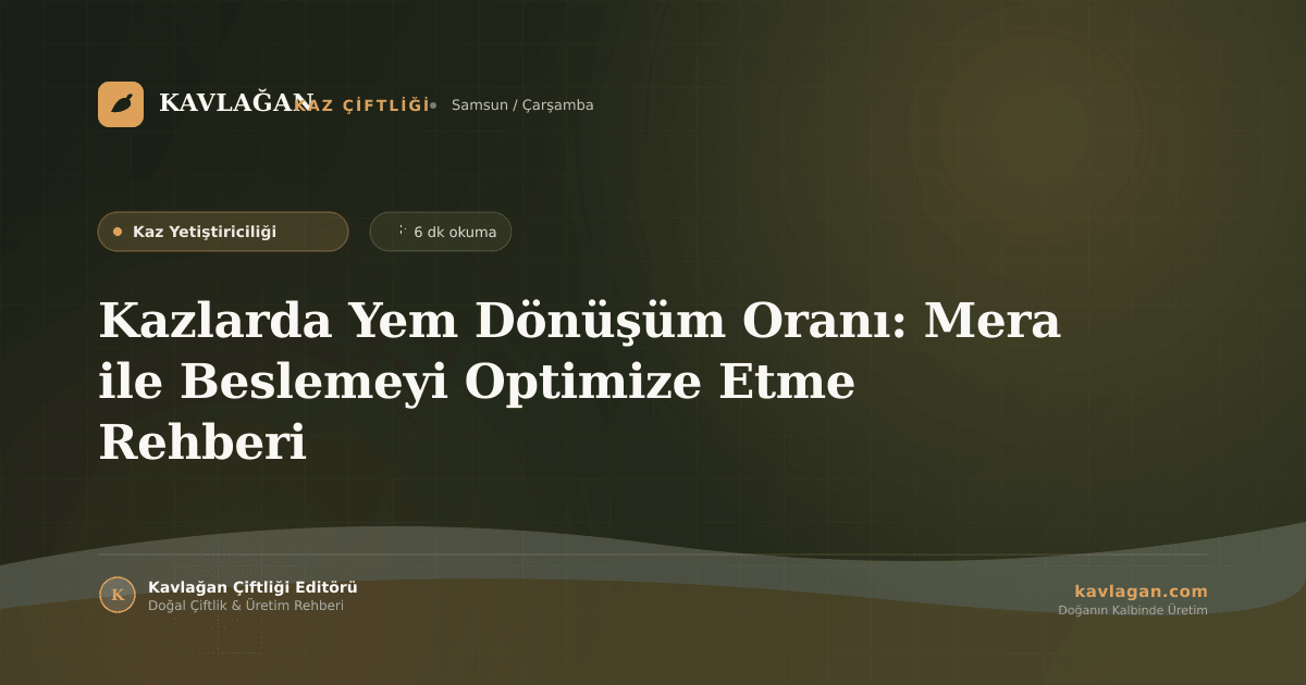 Kazlarda Yem Dönüşüm Oranı: Mera ile Beslemeyi Optimize Etme Rehberi
