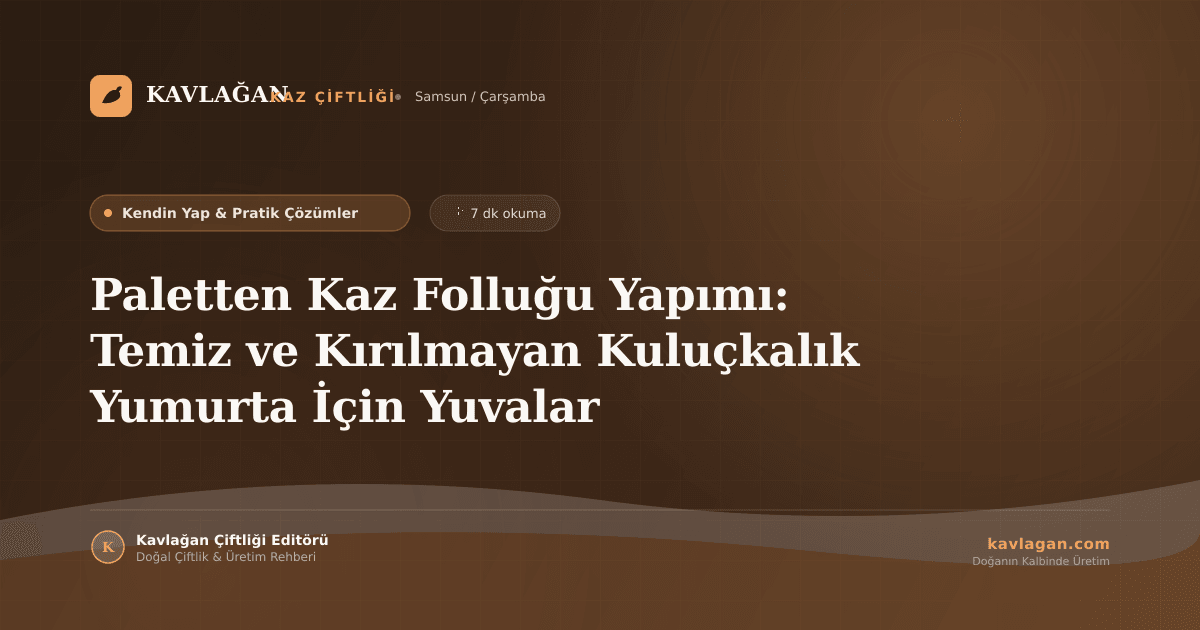 Paletten Kaz Folluğu Yapımı: Temiz ve Kırılmayan Kuluçkalık Yumurta İçin Yuvalar
